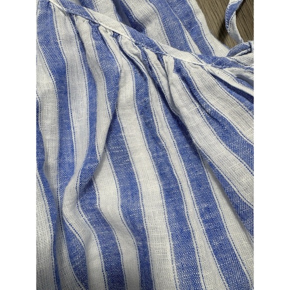 Rails Kristie Stripe Linen Blend Shirt Women's Size Large Balloon Sleeve Blouse - Picture 15 of 15